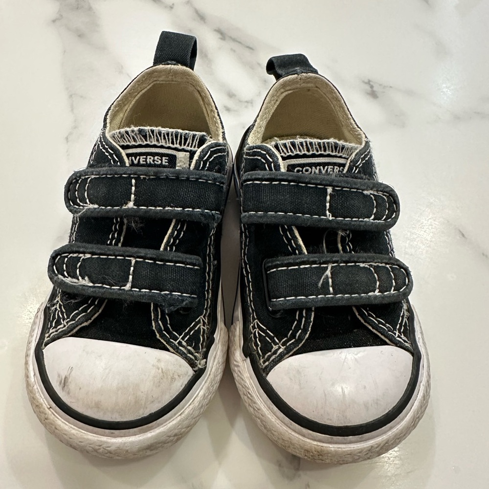 Baby Converse Black and White Sneakers size 4